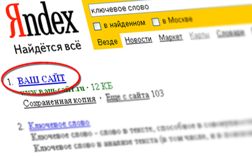 Поисковое продвижение сайта для Яндекс